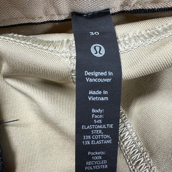 Lululemon ABC Classic Fit 5 Pocket Pant Men's Size 30 Trench Utilitech GUC - Picture 3 of 8